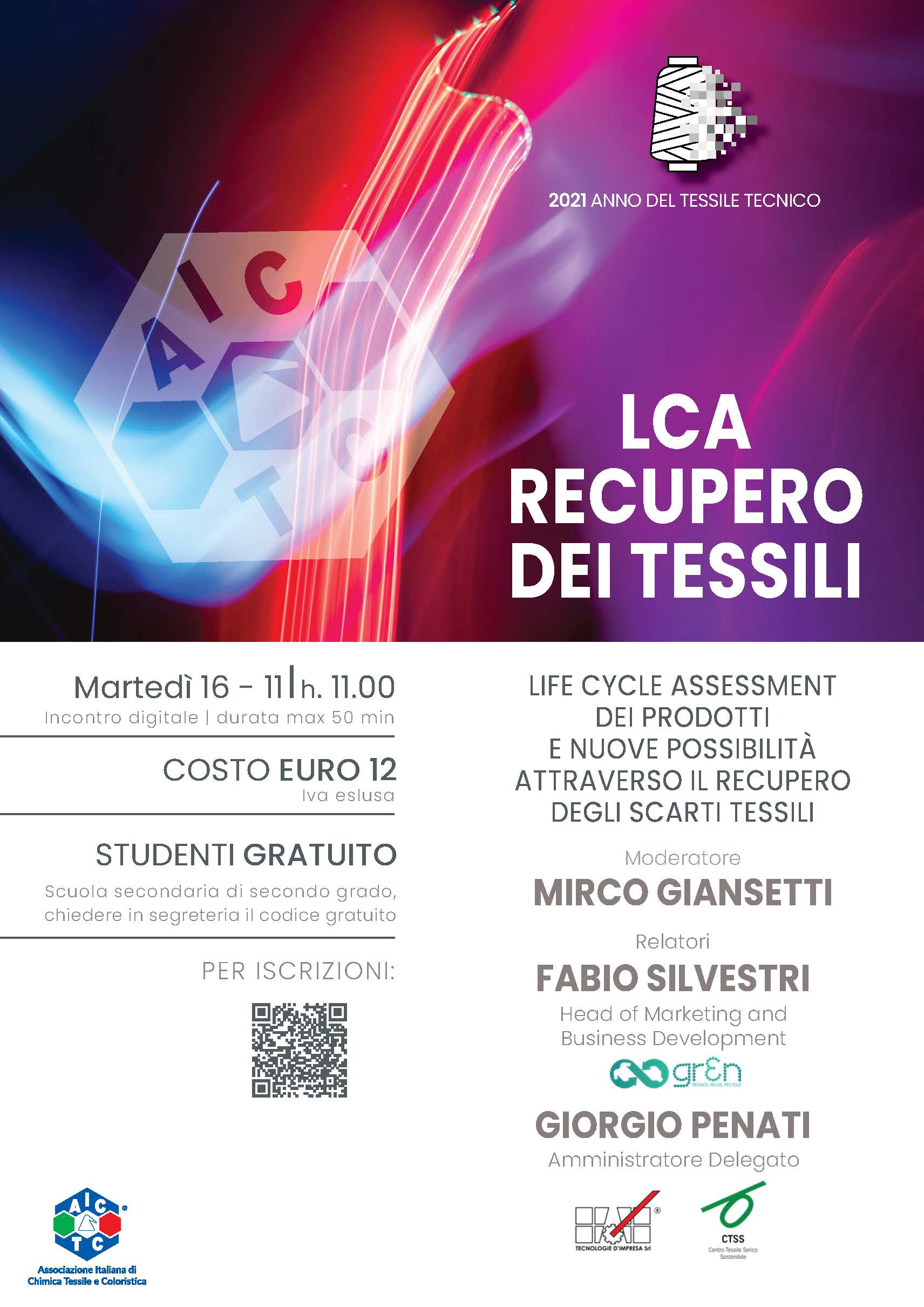 LCA – RECUPERO DEI TESSILI un webinar AICTC